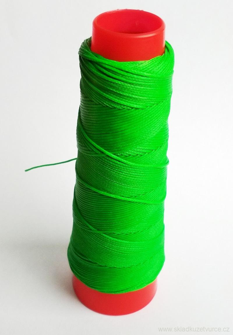 Polyesterová nit EUROJET SLAM zelená signálníl.voskovaná 0,8 mm