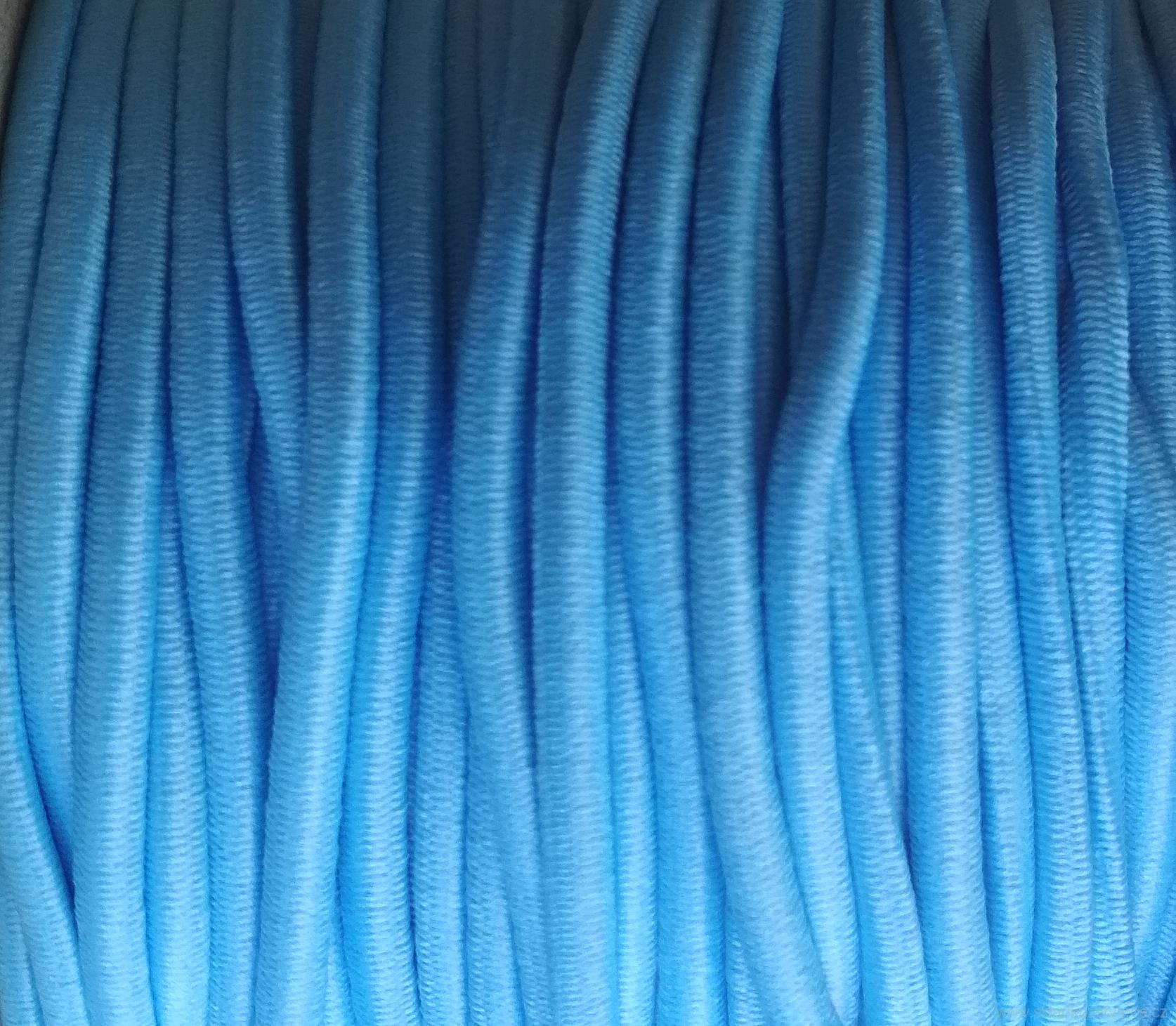 Klobouková guma 3 mm kulatá - sv.modrá
