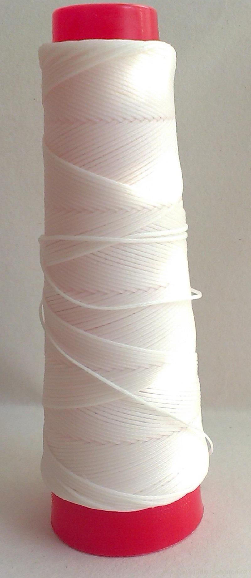 Polyesterová nit EUROJET SLAM  přír.bílá voskovaná 0,8 mm