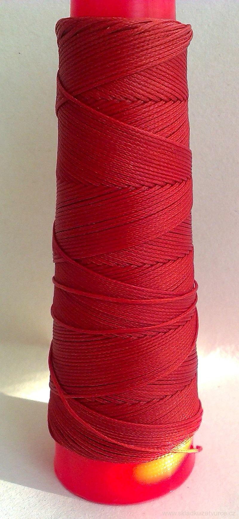 Polyesterová nit EUROJET SLAM červený pomeranč  voskovaná 0,8 mm