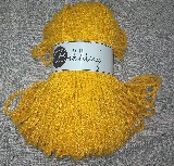 Bavlněná šňůra-Bobbiny žlutá 5mm